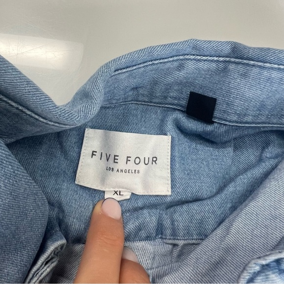 Five four men’a denim cotton button down shirt XL L14-10 - Picture 5 of 6